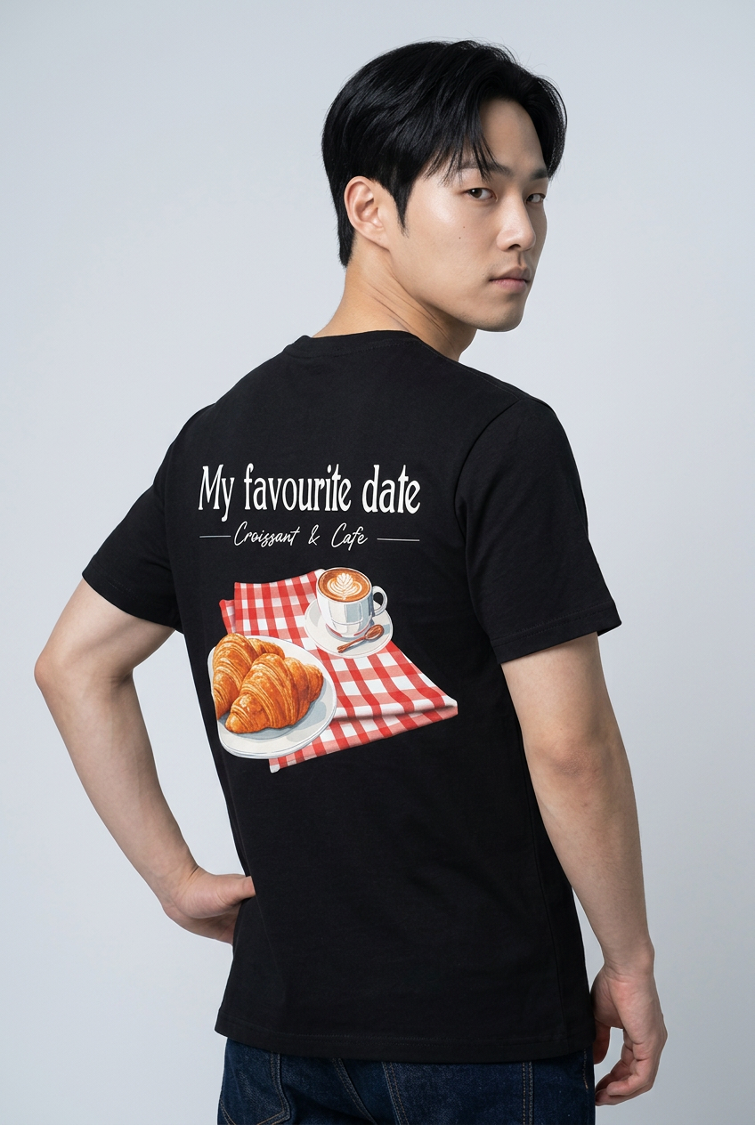 Unisex T-Shirt Croissant e Café