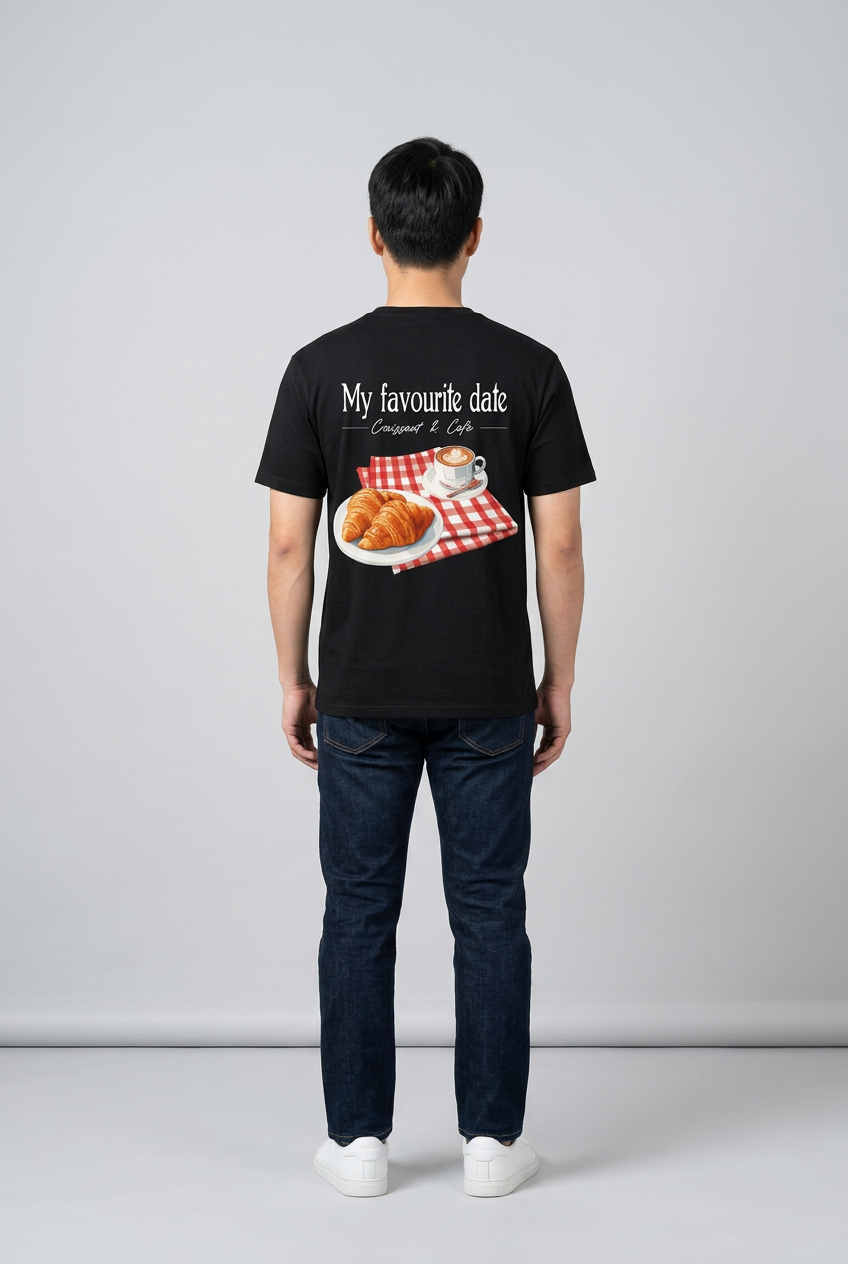 Unisex T-Shirt Croissant e Café